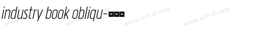 industry book obliqu字体转换